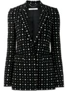 Givenchy Printed Blazer, Women's, Size: 42, Black, Silk/spandex/elastane/viscose
