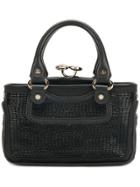 Céline Vintage Mini Beaded Tote - Black