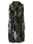 S.w.o.r.d 6.6.44 Sleeveless Fur Jacket - Grey