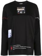 Burberry Cut-out Montage Print Top - Black