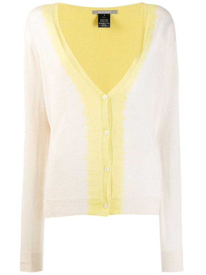 Suzusan Tie-dye Effect Cardigan - Yellow