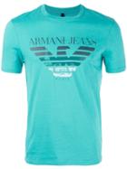 Logo Print T-shirt - Men - Cotton - Xl, Green, Cotton, Armani Jeans