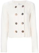 Maison Margiela Buttoned Cropped Cardigan - White