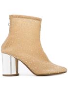 Maison Margiela Glitter Embellished Boots - Nude & Neutrals