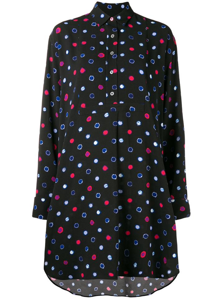 Ps By Paul Smith Circle Print Shirt Dress - Black
