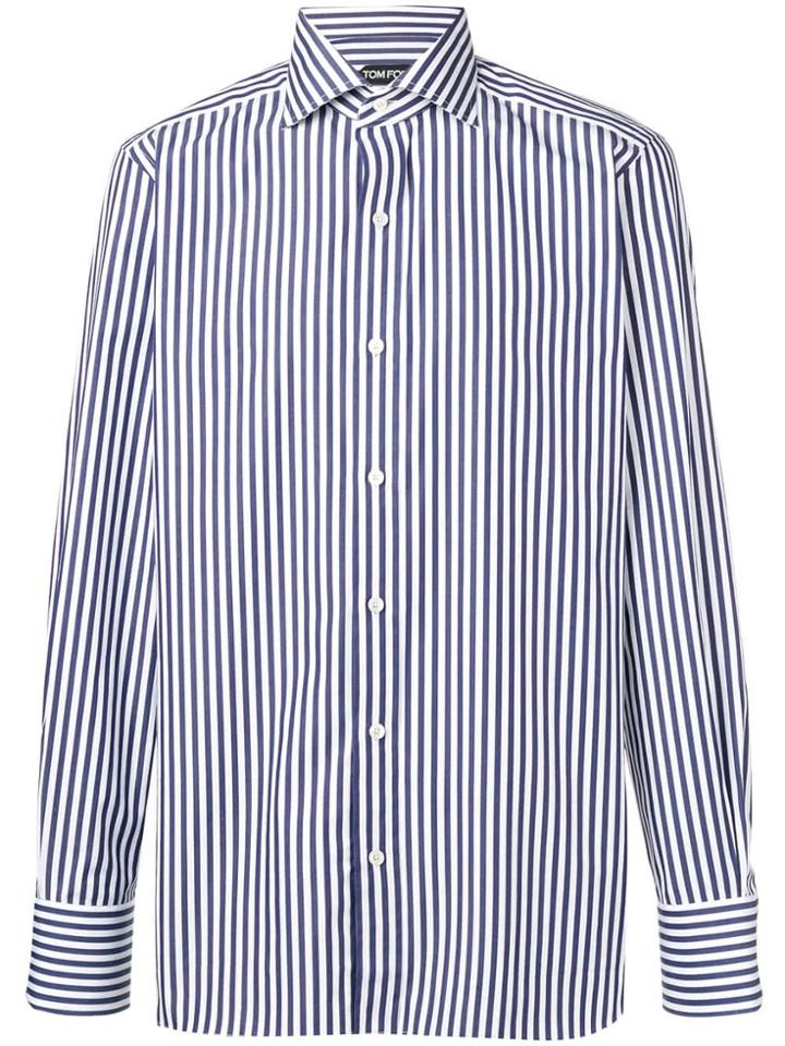 Tom Ford Striped Long-sleeve Shirt - Blue