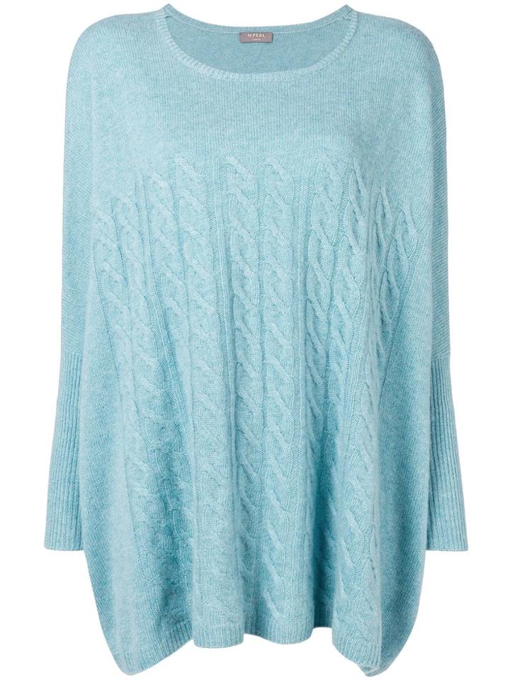 N.peal Oversized Sweater - Blue