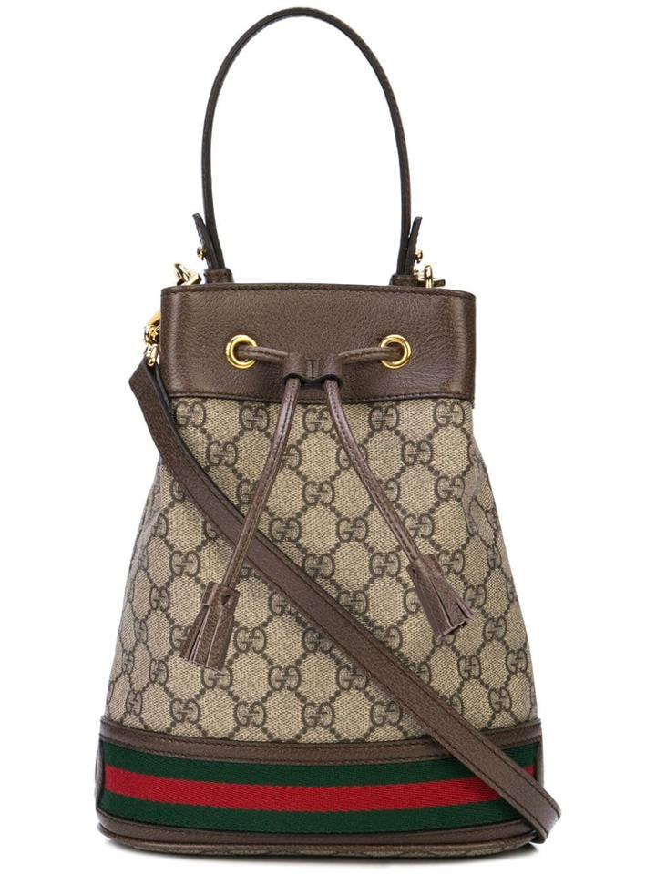 Gucci Ophidia Small Gg Bucket Bag - Brown