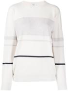 Peserico Striped Relaxed-fit Jumper - Neutrals