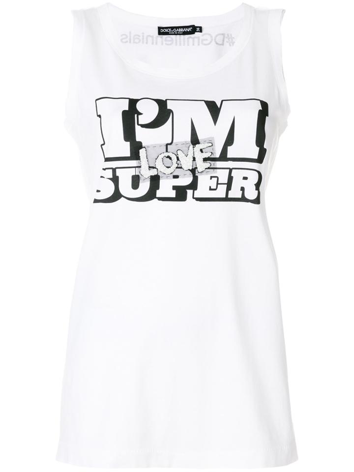 Dolce & Gabbana I'm Super Embellished Vest - White