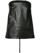 Hellessy Alma Leather Top, Women's, Size: 4, Black, Nylon/lamb Skin