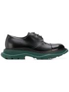 Alexander Mcqueen Contrast Sole Derby Shoes - Black