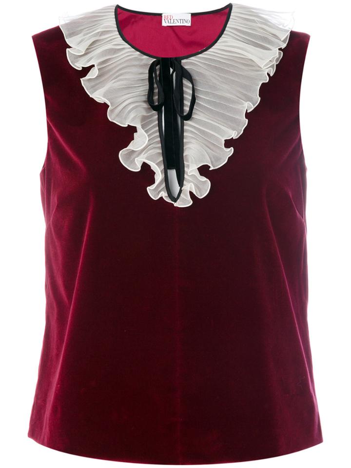 Red Valentino Velvet Tank Top