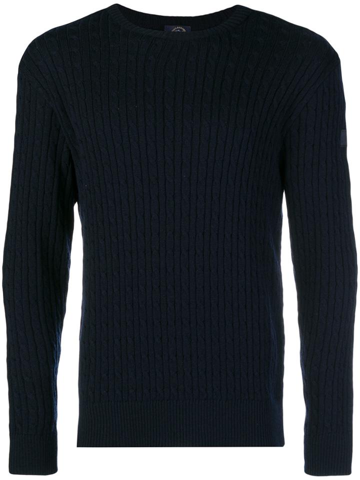 Paul & Shark Cable Knit Jumper - Blue