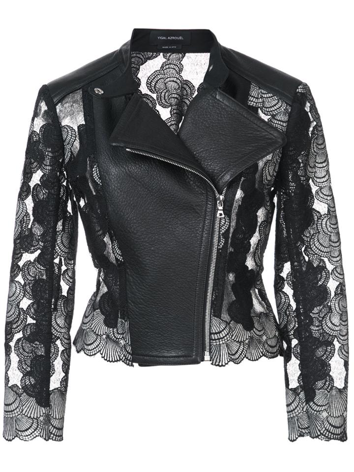 Yigal Azrouel Panelled Moto Jacket - Black
