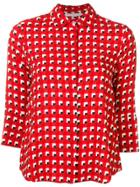 L'autre Chose Cropped Sleeve Blouse - Red