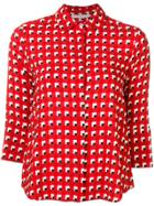 L'autre Chose Cropped Sleeve Blouse - Red