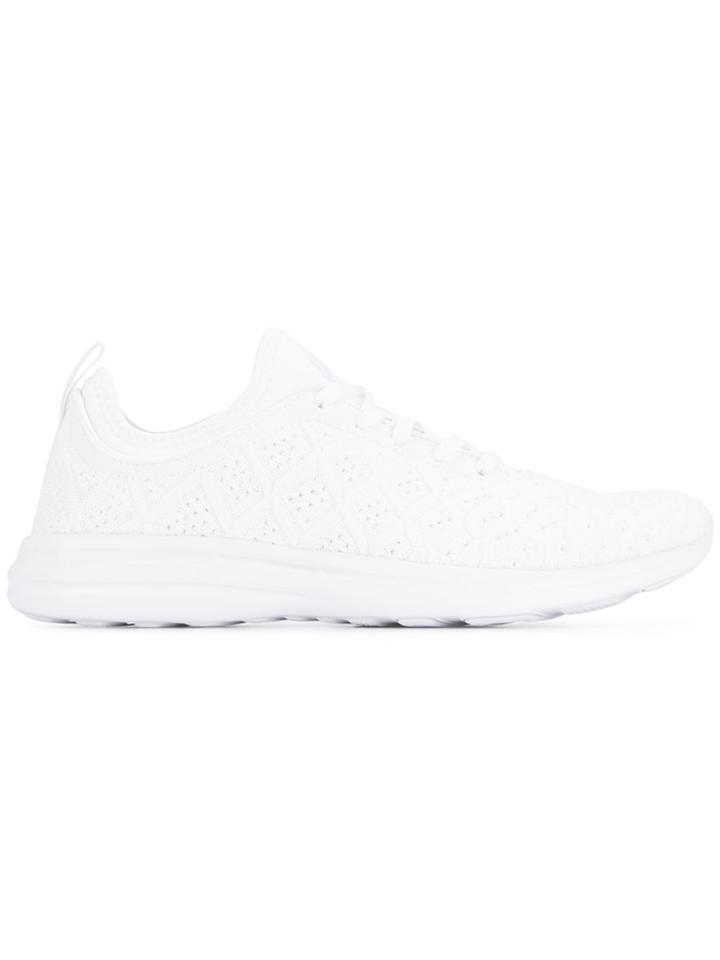 Apl Textured Lace-up Sneakers - White