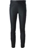 Belstaff Zip Cuff Fitted Trousers, Women's, Size: 40, Black, Leather