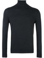 Zanone Turtle Neck Sweater, Men's, Size: 54, Grey, Polyamide/virgin Wool