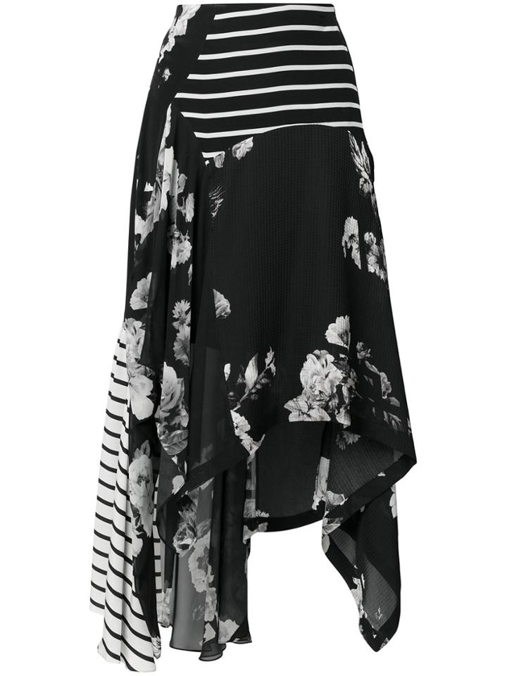 Preen By Thornton Bregazzi Contrast Panel Skirt - Black