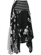 Preen By Thornton Bregazzi Contrast Panel Skirt - Black