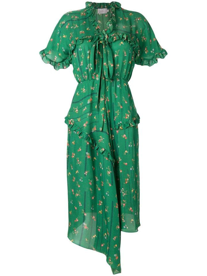 Preen By Thornton Bregazzi Georgi Frilled Dress - Green
