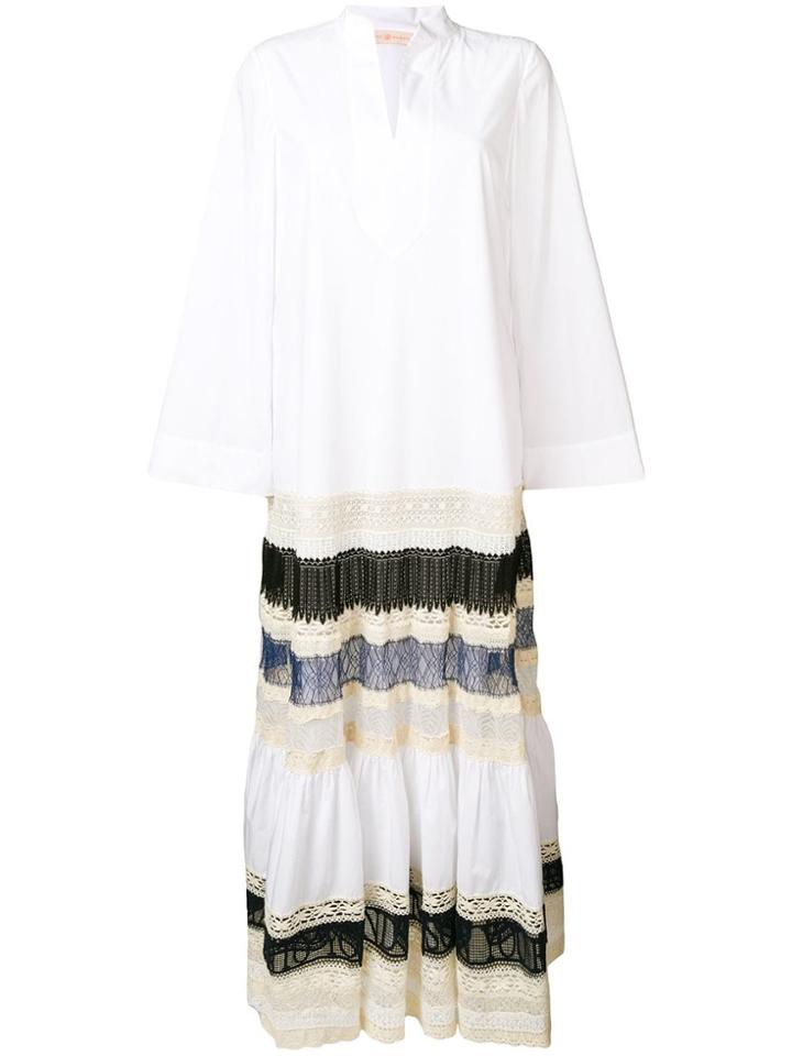 Tory Burch Lace-trim Caftan - White