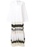 Tory Burch Lace-trim Caftan - White