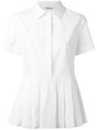 P.a.r.o.s.h. Pleated Shirt, Women's, Size: Large, White, Cotton