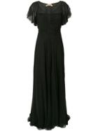 No21 Mesh Overlay Gown - Black