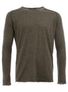 Roberto Collina Exposed Seam Sweater, Men's, Size: 50, Grey, Nylon/alpaca/merino