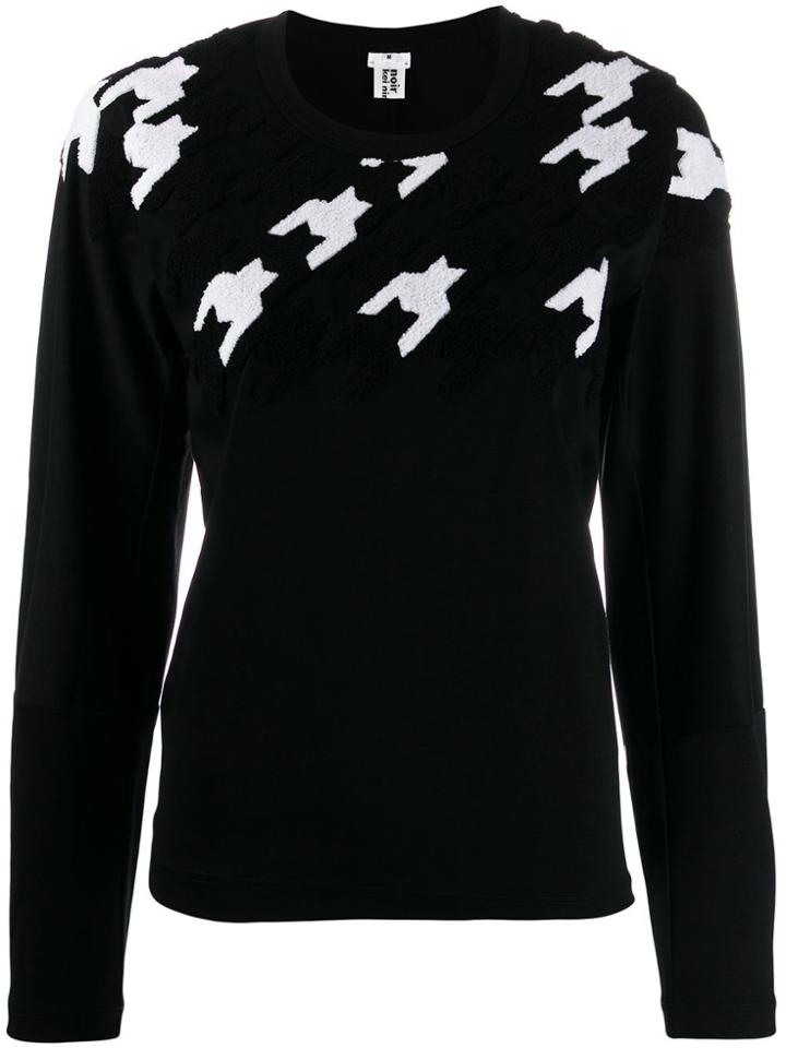 Comme Des Garçons Noir Kei Ninomiya Two-tone Geometric Patchwork Top -