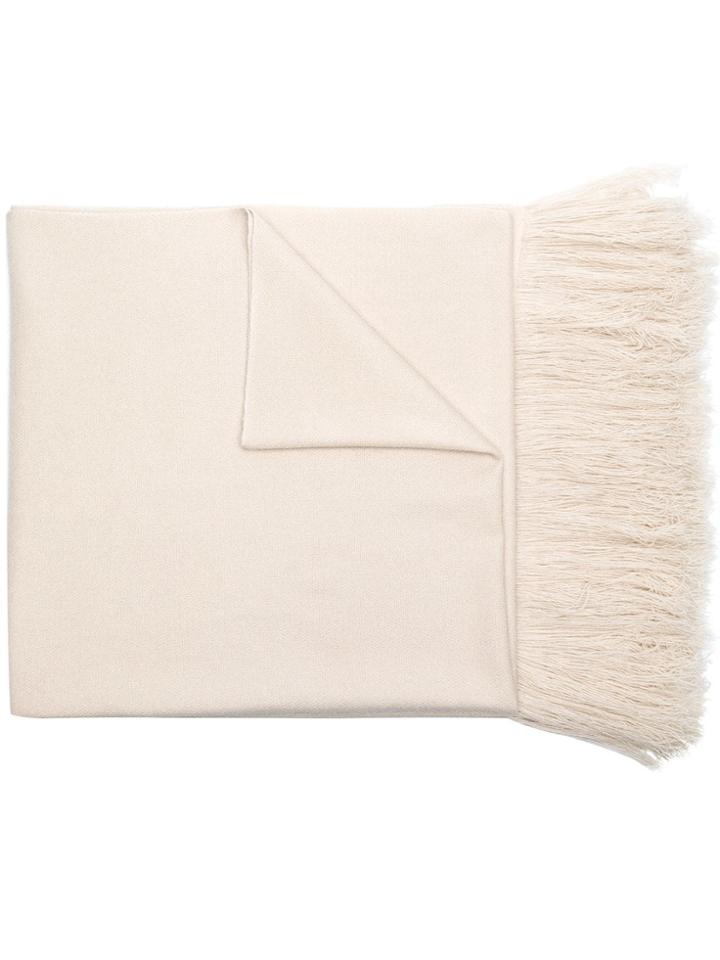 Isabel Marant Oversized Fringed Scarf - Neutrals