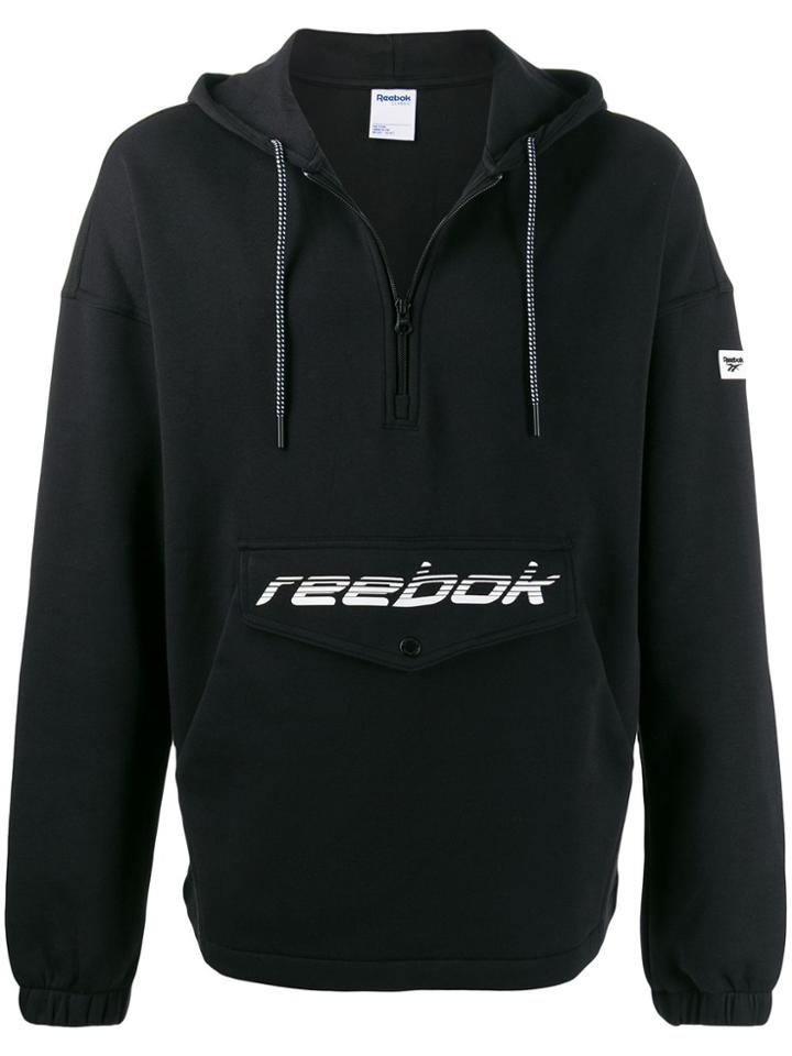 Reebok Logo Pocket Zipped Sweatshirt - Black