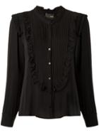 Andrea Bogosian Ruffled Shirt, Women's, Size: G, Black, Silk