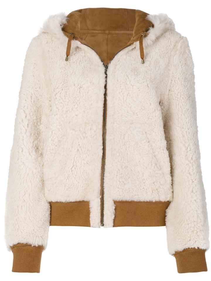Meteo By Yves Salomon Zipped Jacket - White