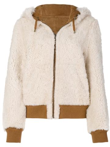 Meteo By Yves Salomon Zipped Jacket - White