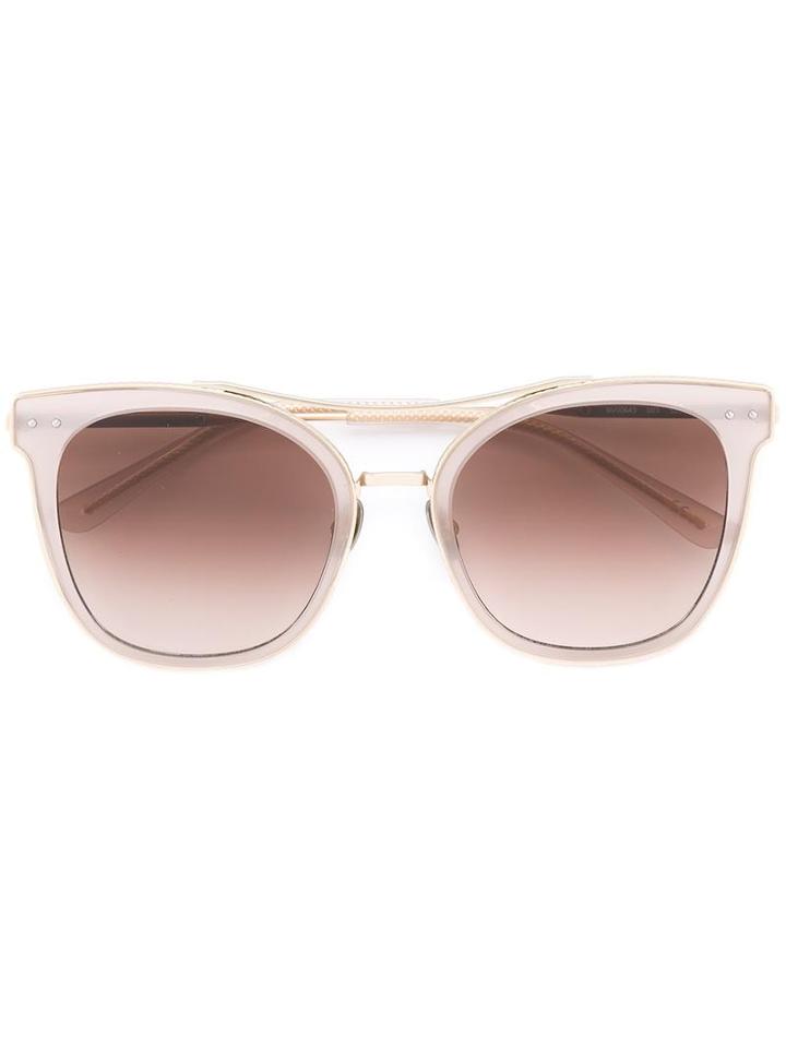 Bottega Veneta Eyewear Round Frame Sunglasses, Women's, Grey, Acetate/metal (other)