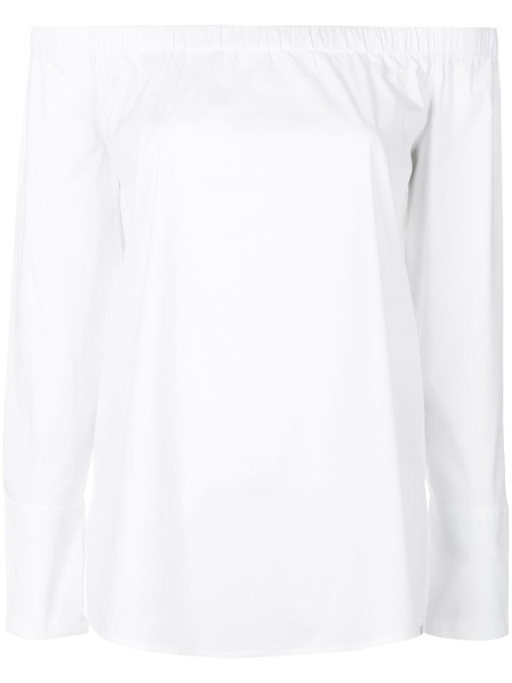 Dkny Off-shoulder Flared Blouse - White
