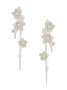 Shaun Leane Cherry Blossom Pearl & Diamond Hook Earrings - Silver