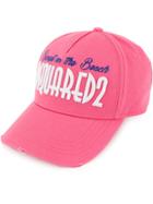 Dsquared2 Sunset On The Beach Embroidered Baseball Cap - Pink & Purple