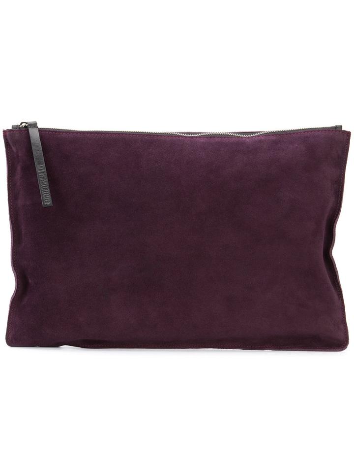 Ann Demeulemeester Clutch Bag, Women's, Pink/purple, Suede