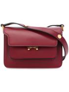 Marni Trunk Shoulder Bag, Women's, Red, Calf Leather
