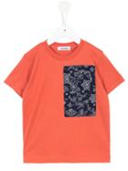 Familiar Contrast Pocket T-shirt, Boy's, Size: 6 Yrs, Yellow/orange