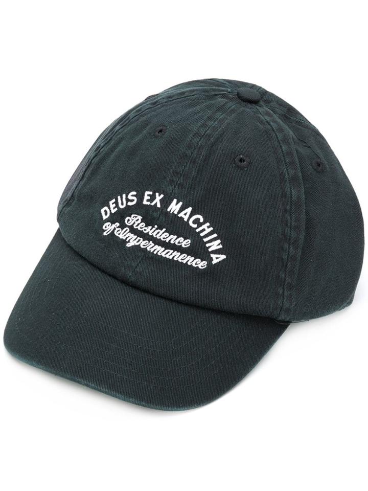 Deus Ex Machina Logo Embroidered Baseball Cap - Black