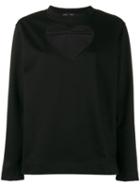 Proenza Schouler - Heart Cutout Long Sleeve Top - Women - Cotton/polyester - S, Black, Cotton/polyester