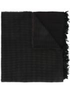 Uma Wang Printed Scarf, Adult Unisex, Black, Cotton