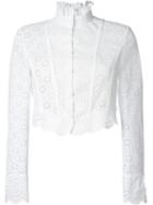 Philosophy Di Lorenzo Serafini Embroidered Jacket, Women's, Size: 42, White, Cotton/other Fibers