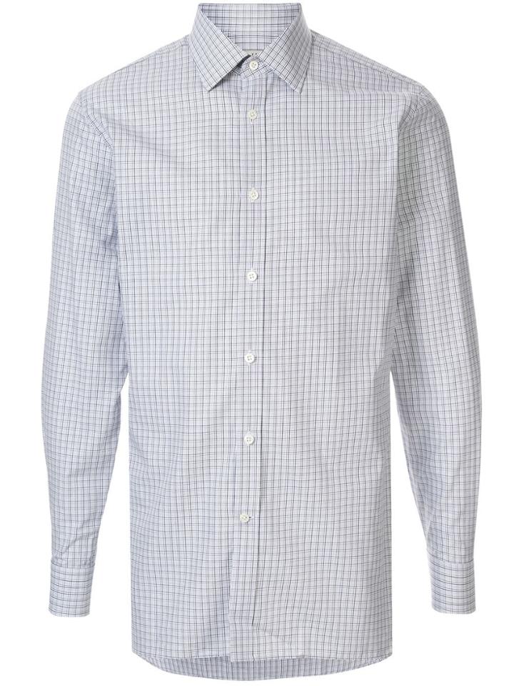 Gieves & Hawkes Check Pattern Shirt - Blue